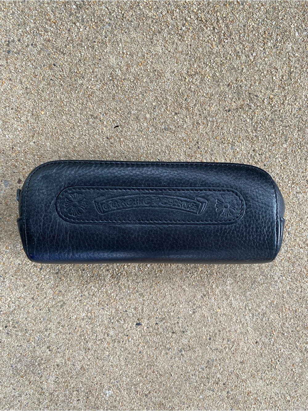 Chrome Hearts Black Leather Eyewear Case
